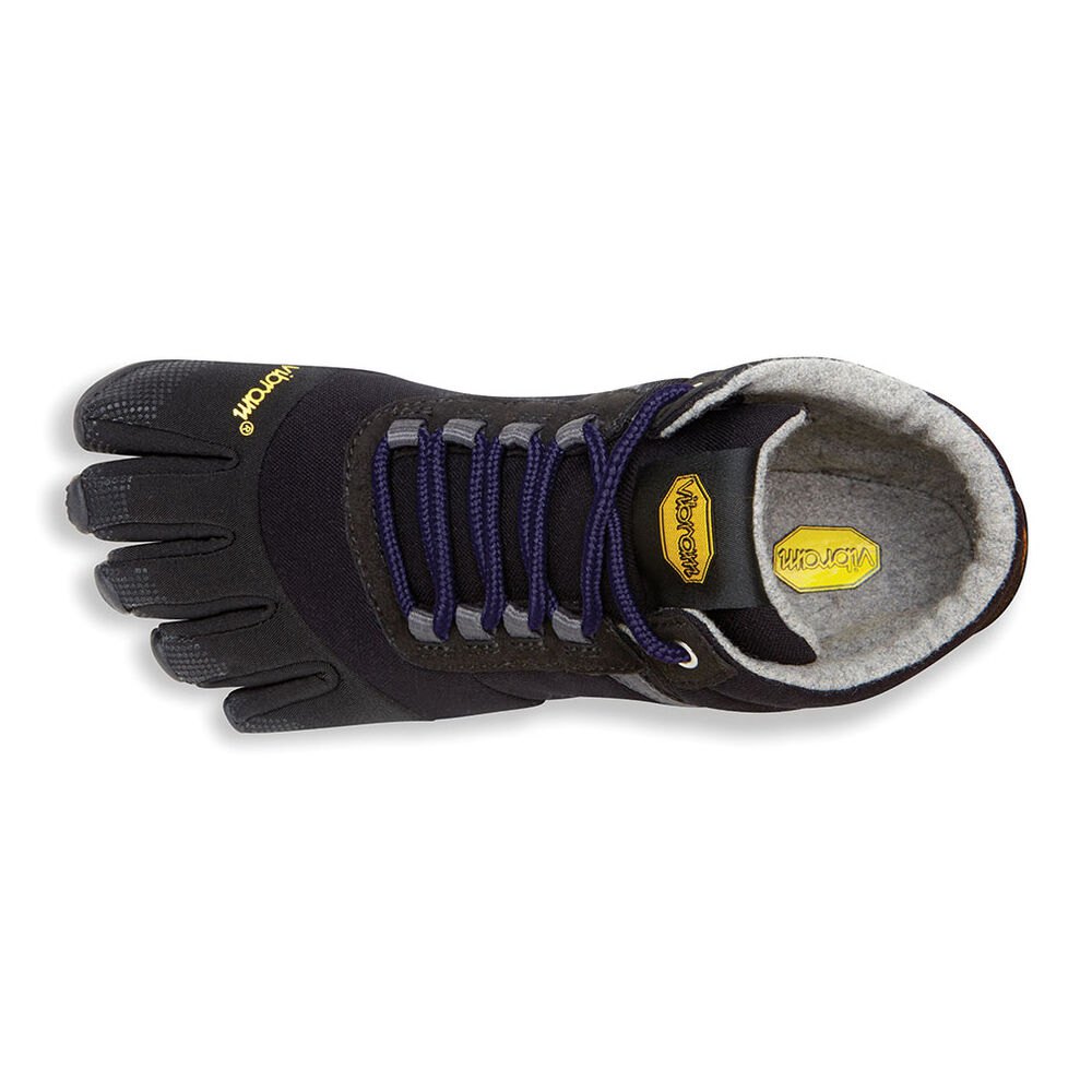 Tenis Mujer Negros/Morados - FiveFingers Trek Ascent Insulated - ALVOBX-497